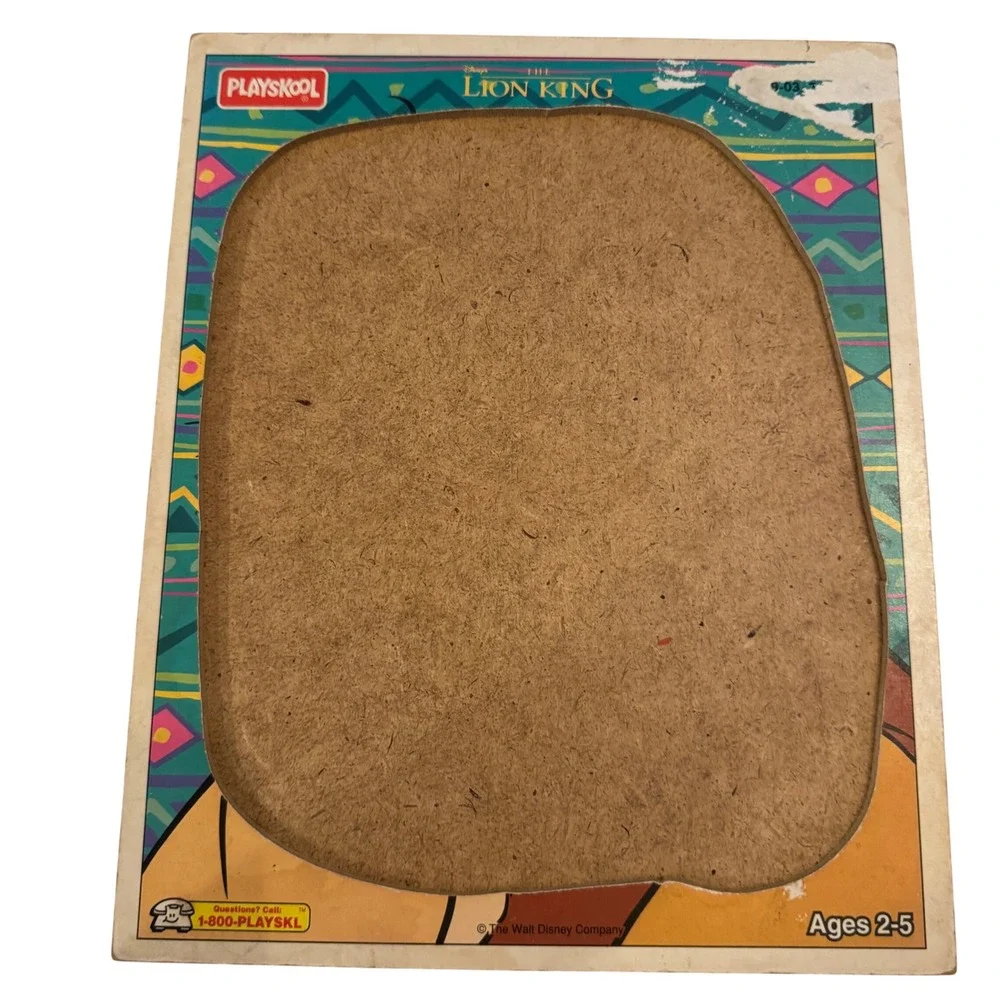 Playskool The Lion King‎ Wooden Puzzle Ages 2-5 Simba Mufasa Disney Board Peg